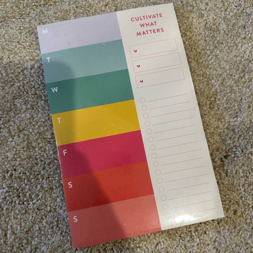 Cultivate What Matters Weekly Notepad 8.5 x 5.5